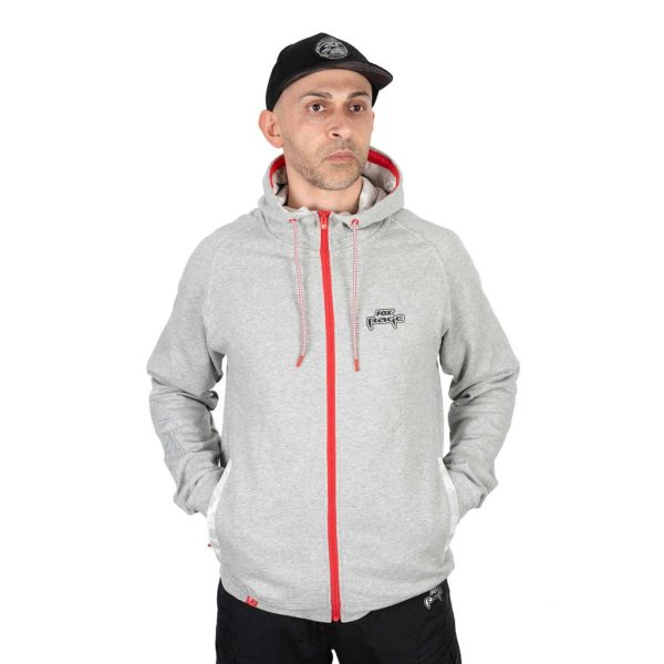Fox Rage Voyager Zip Hoody Light Grey Zipped Pullover XL