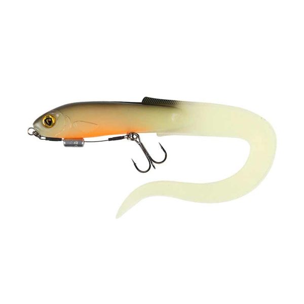 Fox Rage Slick Eel Loaded 21cm UV Hot Olive Plastic Bait