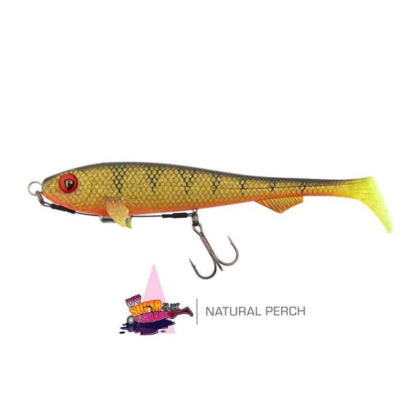 Fox Rage Super Slick Shad 23cm Loaded UV Natural Perch Soft Lure