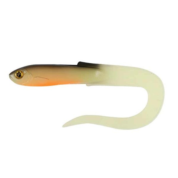 Fox Rage Slick Eel UV Hot Olive Plastic Bait 21cm 20pcs