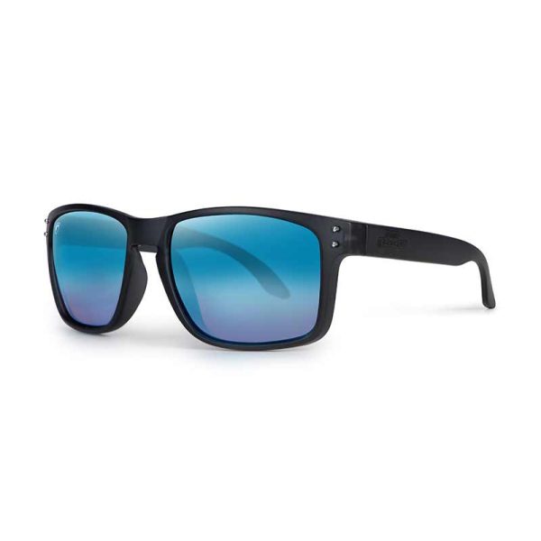 Fox Rage Transparent Black Brown Brown Lens Mirror Blue Sunglasses Sunglasses