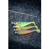 Fox Rage Bulk Loaded Zander Pro Shads UV Lemon Tiger 10cm 4/0 10gr Plastic Bait