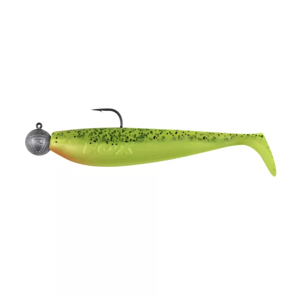 Fox Rage Bulk Loaded Zander Pro Shads UV Lemon Tiger 12cm 4/0 50gr Plastic Bait