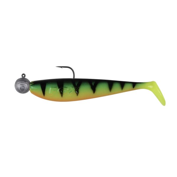 Fox Rage Bulk Loaded Zander Pro Shads UV Firetiger 12cm 4/0 50gr Plastic Bait