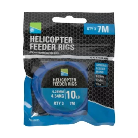 Preston Helicopter Feeder Rigs Feeder Rig 0.28mm 7m 3pcs