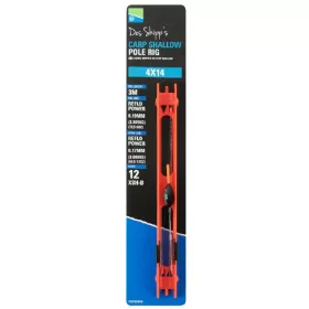 Preston 4x14 Carp Shallow Pole Rig Ready Pole Fishing Rig