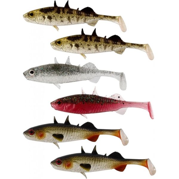 WESTIN Stanley the Stickleback Shadtail 5,5cm 1,5g Clear Water Mix 6pcs Plastic lures