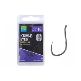 Preston KKM-B 18 Eyed, Barbless Hook 10pcs
