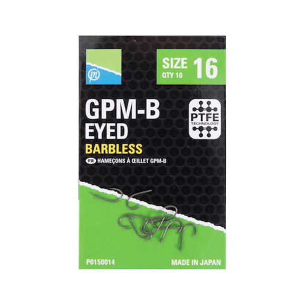 Preston GPMB Hooks 18 Ears, Beardless Hooks 10pcs