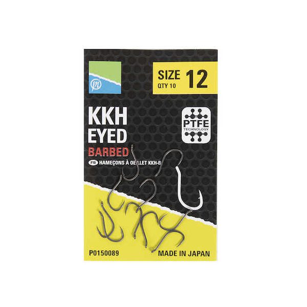 Preston KKH Barbed 12 Ears, Bearded Hook 10pcs
