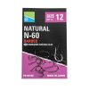 Preston Natural N-60 12 Bearded, Flat Feeder Hook 15pcs