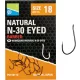 Preston Natural N-30 18 Eyed, Barbed Hook 15pcs