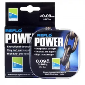 Preston Reflo Power 100m 0.10mm Hooklink