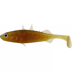   WESTIN Stanley the Stickleback Shadtail 9cm 7g Motoroil Gold Box w. Plastic lure