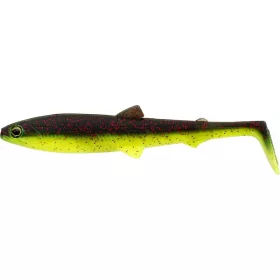   WESTIN BullTeez Shadtail 9.5cm 7g Black/Chartreuse Box w. Plastic Lure