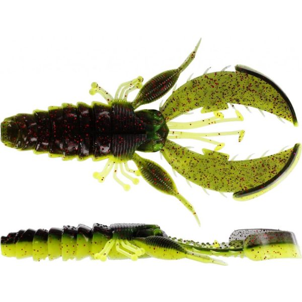 WESTIN CreCraw Creaturebait 10cm 12g Black/Chartreuse 4pc Plastic artificial bait