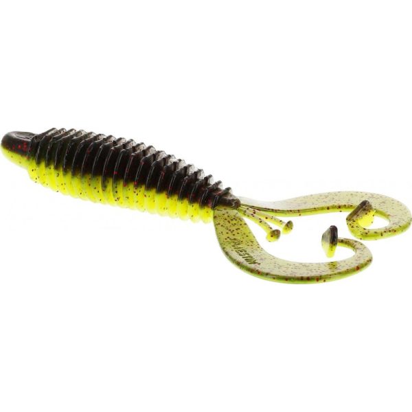 WESTIN RingCraw Curltail 9cm 6g Black/Chartreuse 5pcs Plastic artificial lure