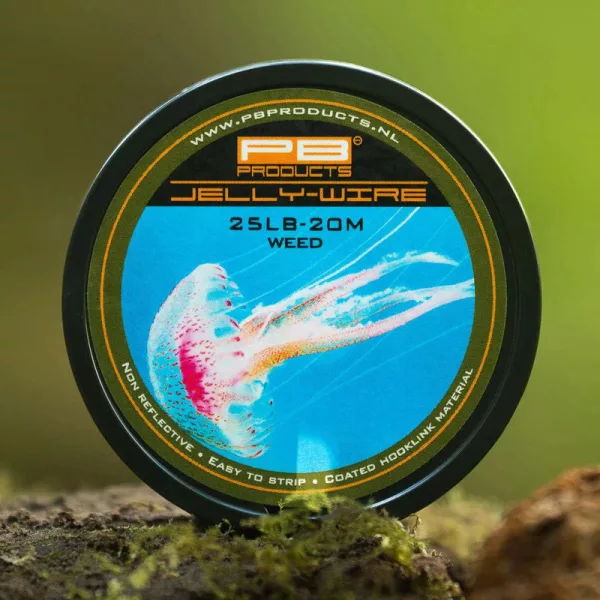 PB Products Jelly Wire Weed 25lb 20m Coated Braided Leader Line