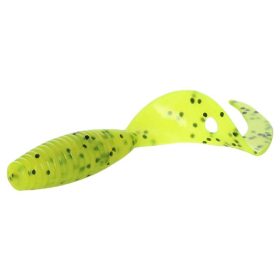 Mikado Twister 64mm Chartreuse Pepper Rubber Lure 6pcs