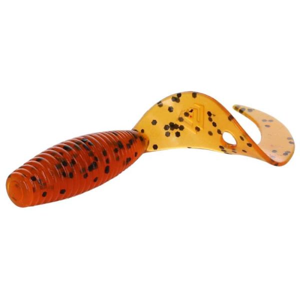 Mikado Twister 64mm Pepper Tea Rubber Bait 6pcs