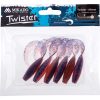Mikado Twister 64mm Violet Rubber artificial lure 6pcs