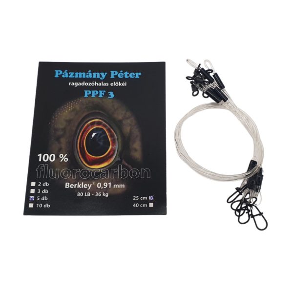 Pázmány Péter Berkley 100% Fluorocarbon Spinning Leader 0,91mm 25cm