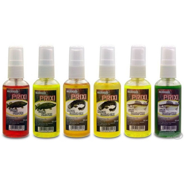 Haldorado Prixi predator flavor spray Mixed-6/6 flavors in one box 6x50ml