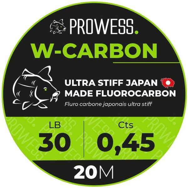 Prowess W-Carbon 20m 0.60mm Carp Leader Line