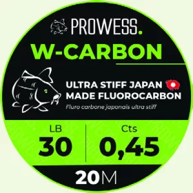Prowess W-CARBON 0.50mm Fluorocarbon Line / Carp Leader Line