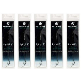   Pallatrax Gripz Straight Point Hair Rigs 6 15lb Fluoro Pre-tied Hook