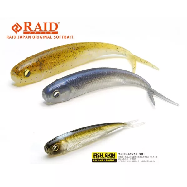 Raid Fish Roller Fish Skin 8,9cm 079 The Bait Soft Plastic Lure 7pcs