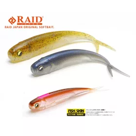   Raid Fish Roller Fish Skin 8,9cm 080 Clear Wakasagi Soft Plastic Lure 7pcs
