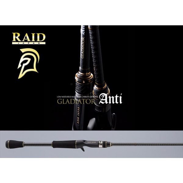 Raid Gladiator Anti Cast GA-65PBF Power Bait Finesse 1,95m 5-10,5gr 1 Piece Casting Spinning Rod