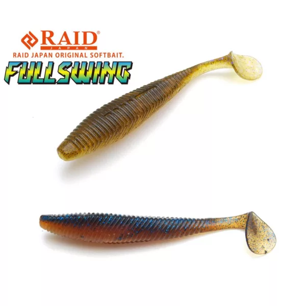 Raid Fullswing 10cm 042 Dark Cinnamon Shad Plastic Lure 6pcs