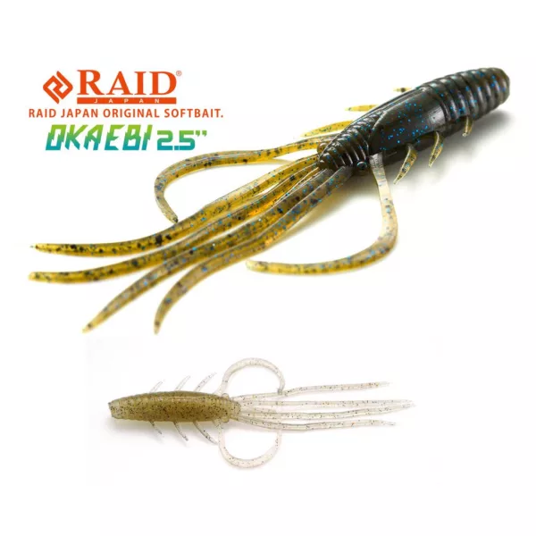 Raid Oka Ebi 6,3cm 040 Ghost Shrimp Plastic Lure 8pcs