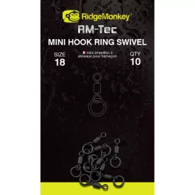   Ridgemonkey Rm-Tec Mini Hook Ring Swivel Micro Ring Swivel 10pc
