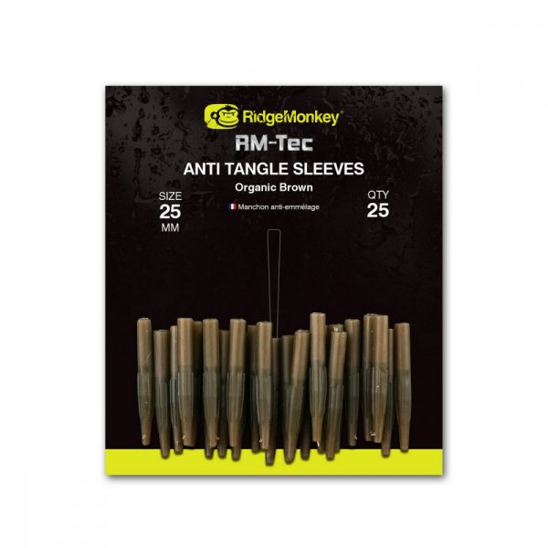Ridgemonkey Rm-Tec Anti-Tangle Organic Brown Short Anti-Tangle Rubber Sleeve