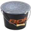 ROK 13 Liter Black Bait Bucket and 4 Liter Mixing Bowl Set with Lid