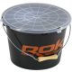 ROK 13 Liter Black Bait Bucket and 4 Liter Mixing Bowl Set with Lid