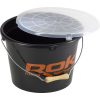 ROK 13 Liter Black Bait Bucket and 4 Liter Mixing Bowl Set with Lid