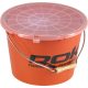 ROK 13 Liter Orange Bait Bucket and 4 Liter Mixing Bowl Set with Lid