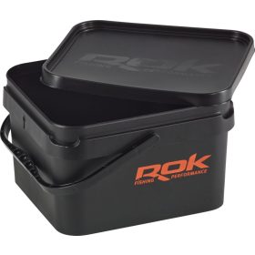 ROK 10 Liter Black Square Mixing Container with Lid