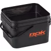 ROK 10 Liter Square Bait Bucket Set with Insert and Lid Black