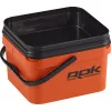 ROK 10 Liter Square Bait Bucket Set with Insert and Lid Orange