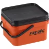 ROK 10 Liter Square Bait Bucket Set with Insert and Lid Orange