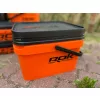 ROK 10 Liter Square Bait Bucket Set with Insert and Lid Orange