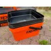 ROK 10 Liter Square Bait Bucket Set with Insert and Lid Orange