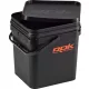 ROK 17 Liter Square Bait Bucket Set with Insert and Lid Black