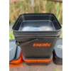 ROK 17 Liter Square Bait Bucket Set with Insert and Lid Black