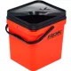 ROK 17 Liter Square Bait Bucket Set with Insert and Lid Orange